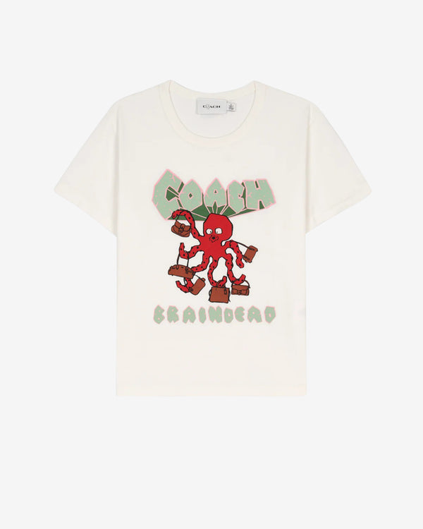 Brain Dead - Women's Coach Graphic 90s T-Shirt - (White)