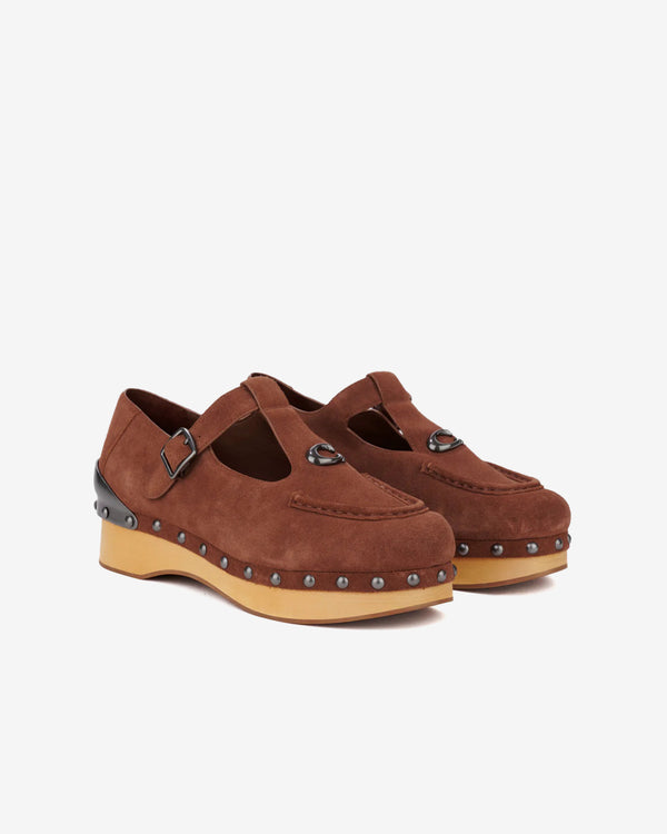 Brain Dead - Women's Coach Suede Wooden Mary Jane - (Vintage Brown)
