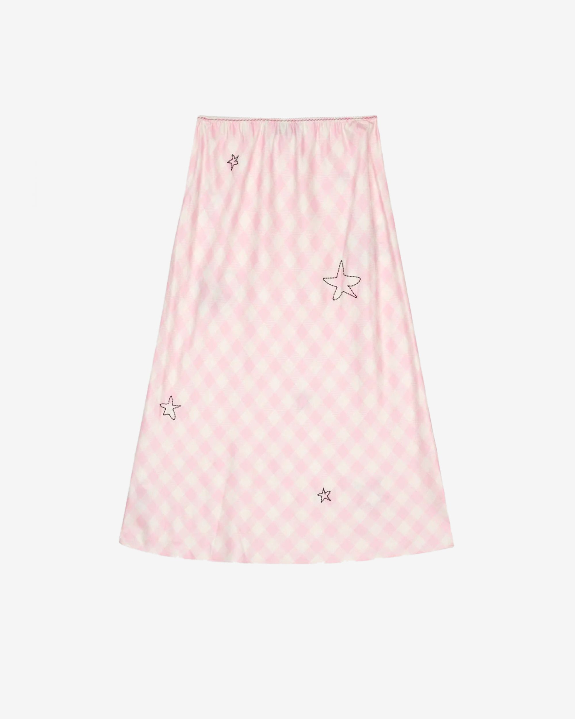 Brain Dead - Women's Coach Embroidered Slip Skirt - (Light Pink) view 2, Click to Zoom in