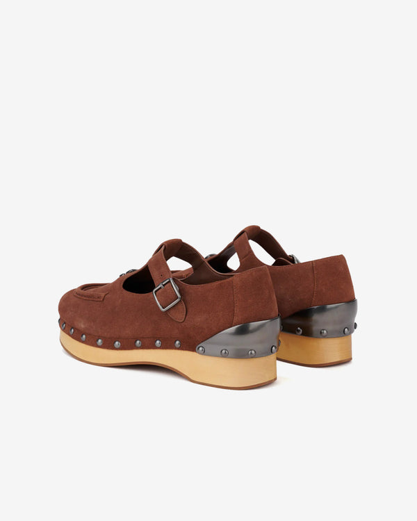Brain Dead - Men's Coach Suede Wooden Mary Jane - (Vintage Brown)