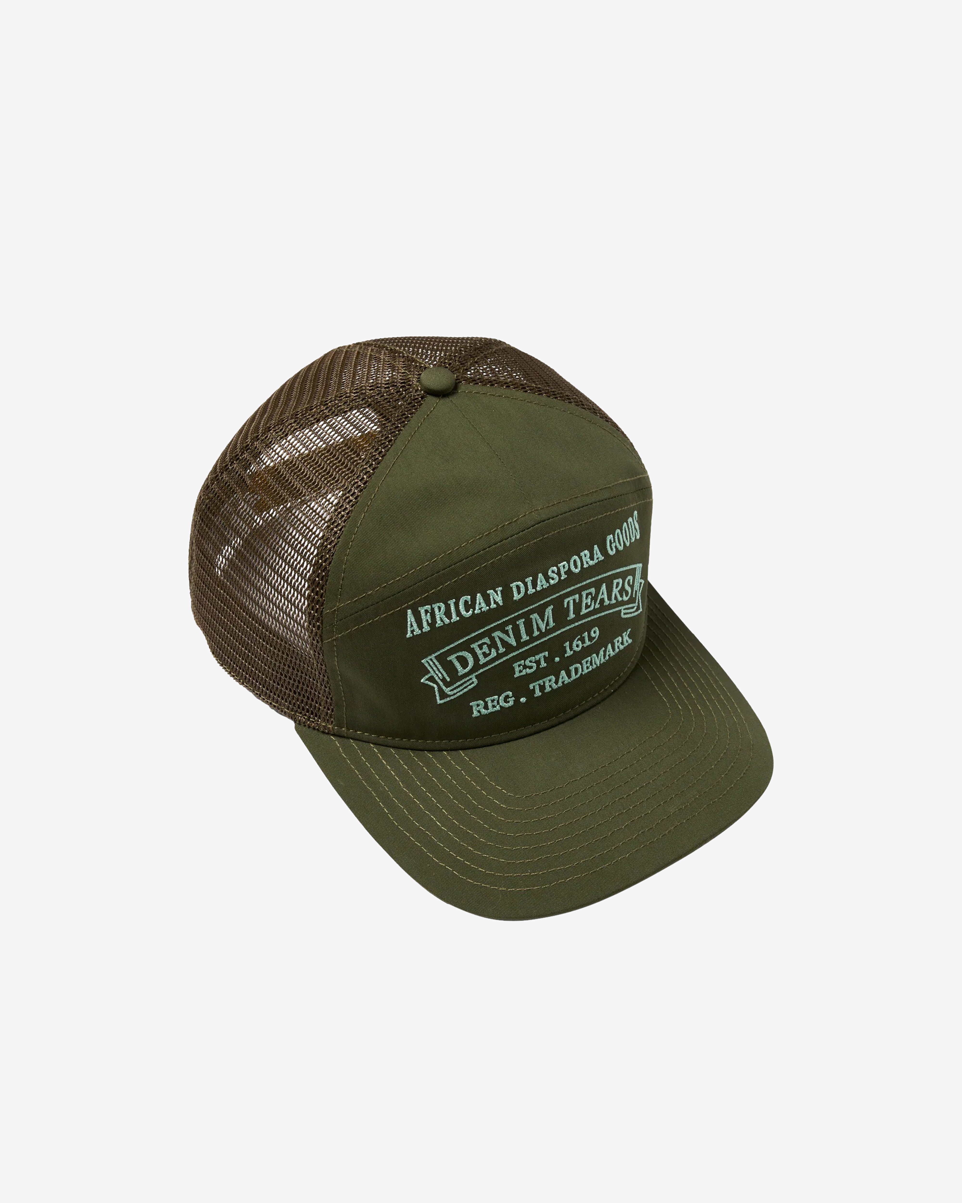 Denim Tears: Men's Libertas Patch Ranger Cap (Green) | DSMNY E-SHOP