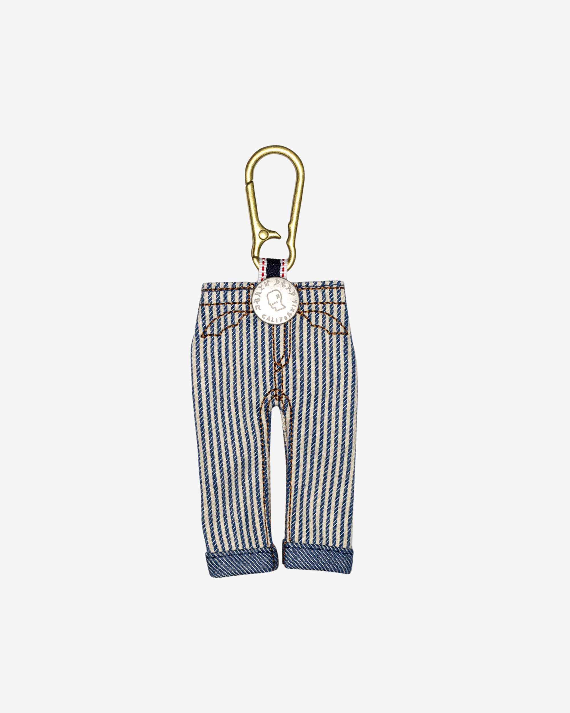 Brain Dead - Men's Type 00 Denim Keychain Charm - (Hickory Stripe) view 1, Click to Zoom in