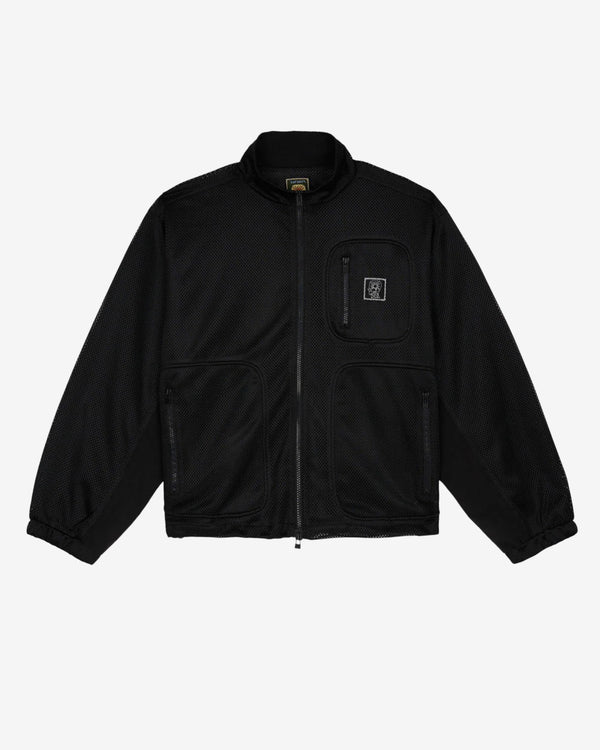 Brain Dead - Men's Equipment Tennis Zip Jacket - (Black Mesh)