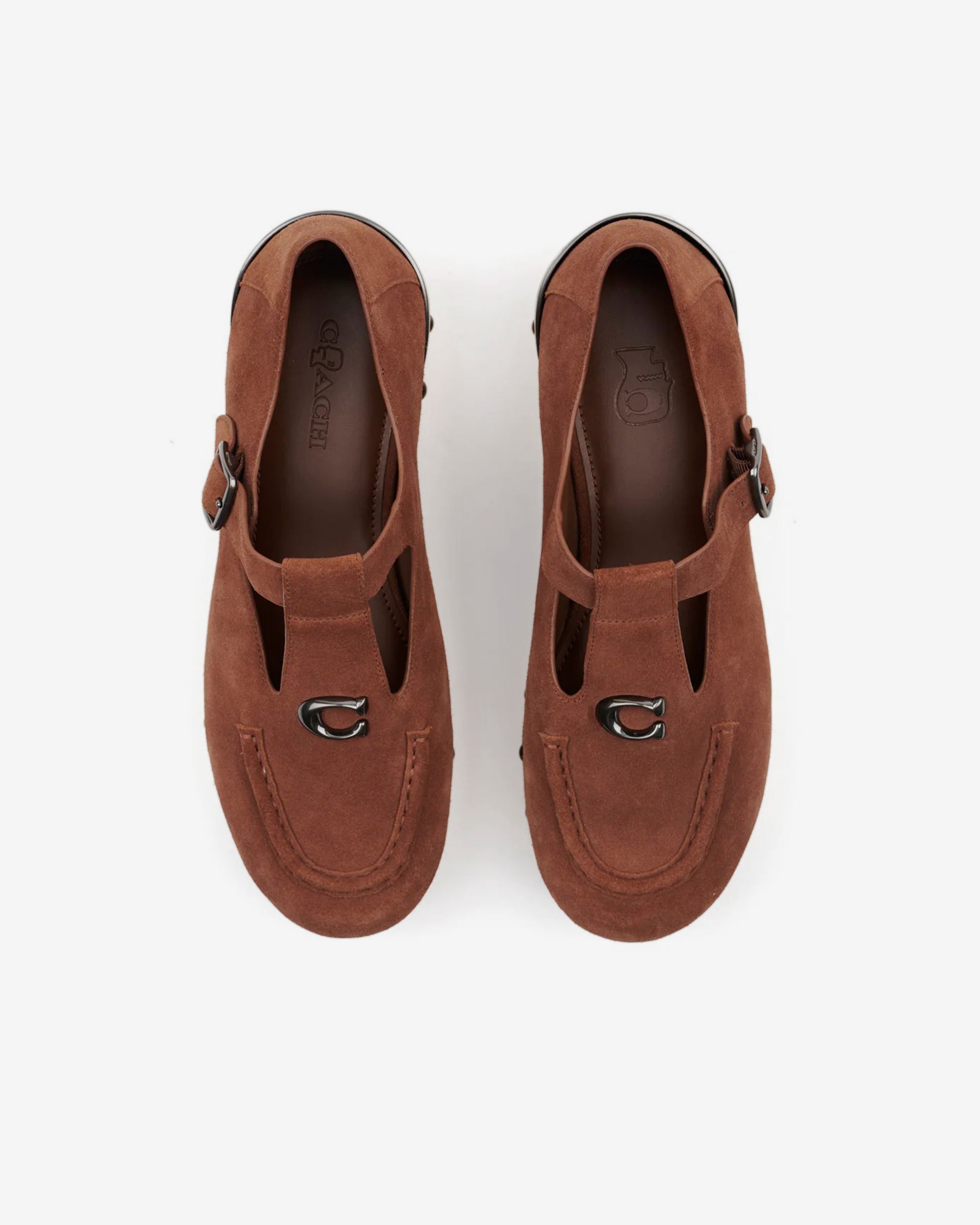 Brain Dead - Men's Coach Suede Wooden Mary Jane - (Vintage Brown) view 4, Click to Zoom in