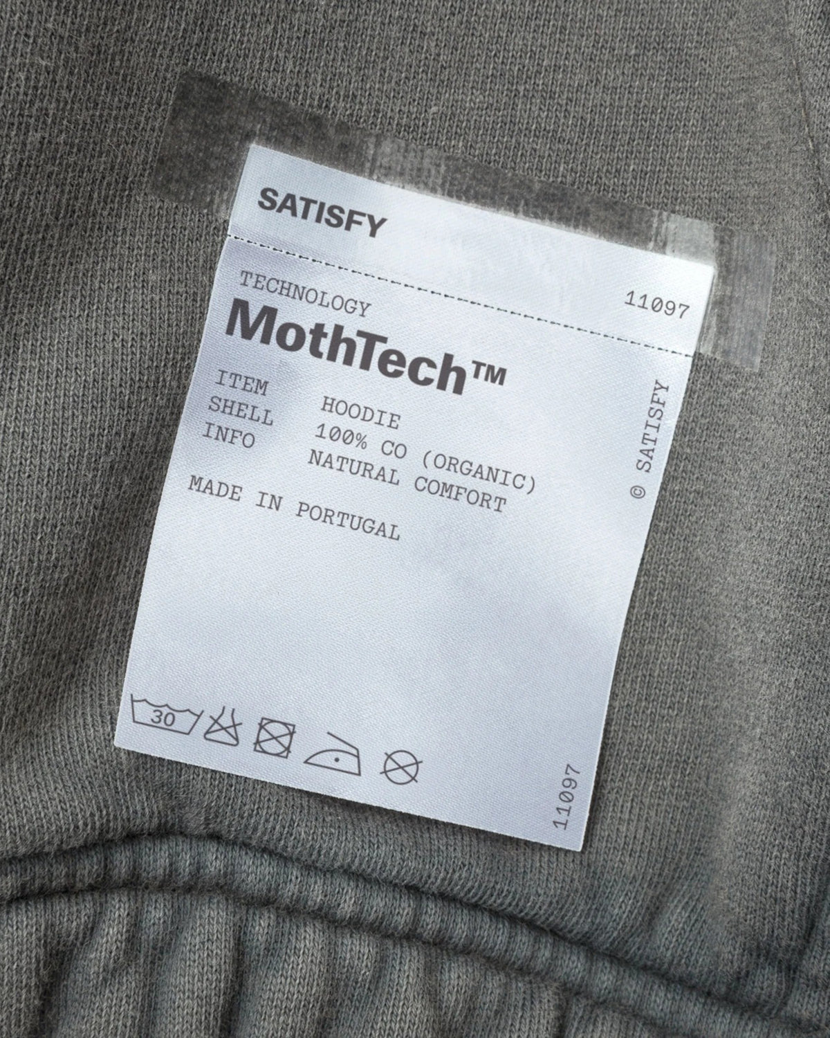 Satisfy - MothTech™ Hoodie - (Faded Black) view 9, Click to Zoom in