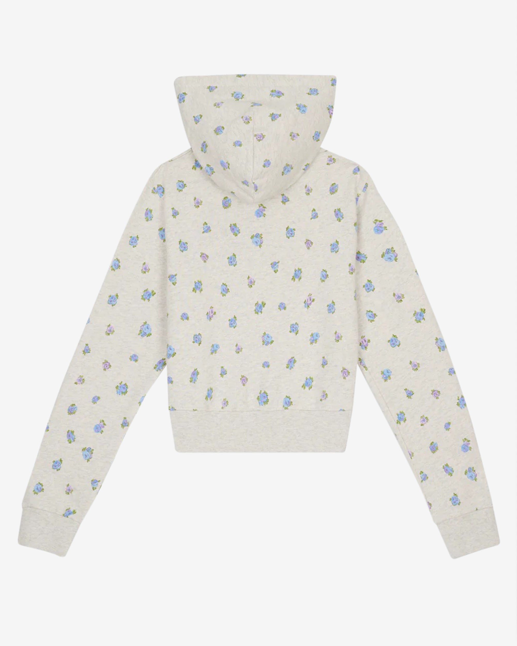Brain Dead - Women's Coach Shrunken Floral Print Hoodie - (Heather Grey) view 2, Click to Zoom in