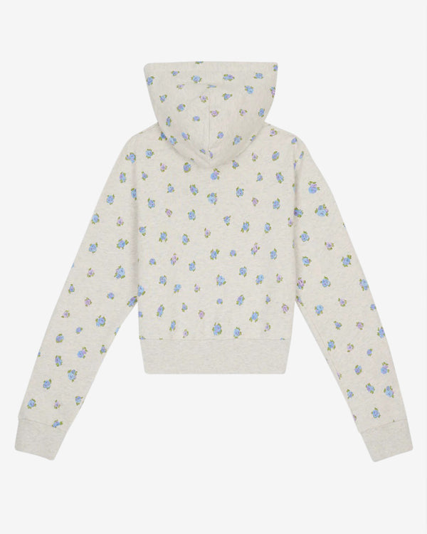 Brain Dead - Women's Coach Shrunken Floral Print Hoodie - (Heather Grey)