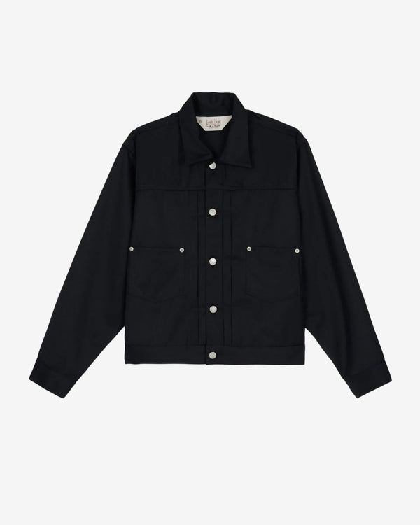 Brain Dead - Men's Serge Wool Trucker Jacket - (Black)