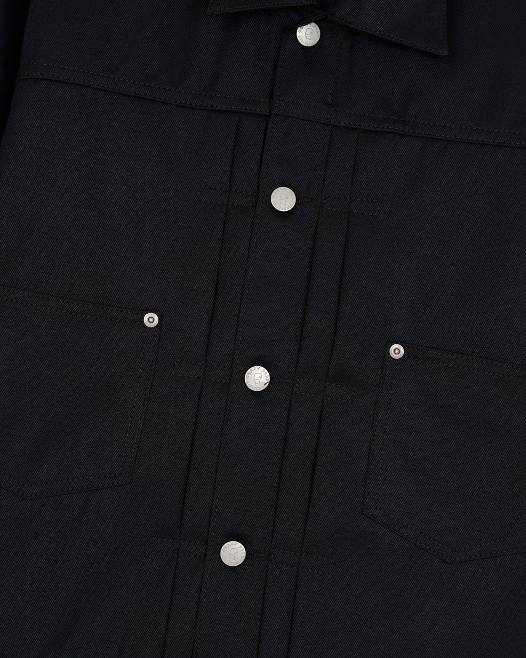 Brain Dead - Men's Serge Wool Trucker Jacket - (Black) view 3, Click to Zoom in