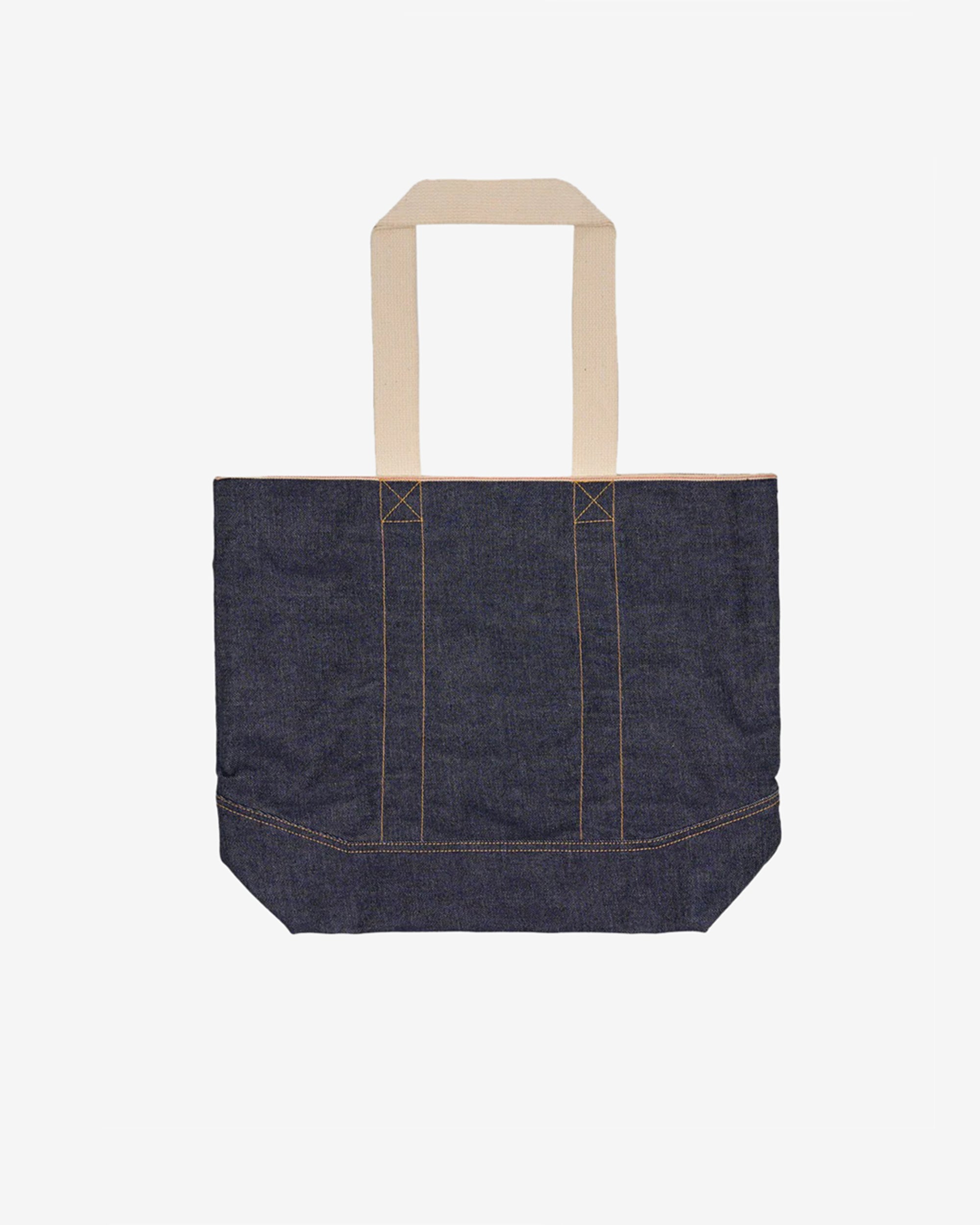 Brain Dead - Men's APC Printed Selvedge Denim Tote - (Navy) view 3, Click to Zoom in