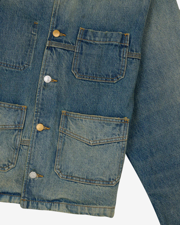 Brain Dead - Men's APC Selvedge Chore Jacket - (Washed Indigo)