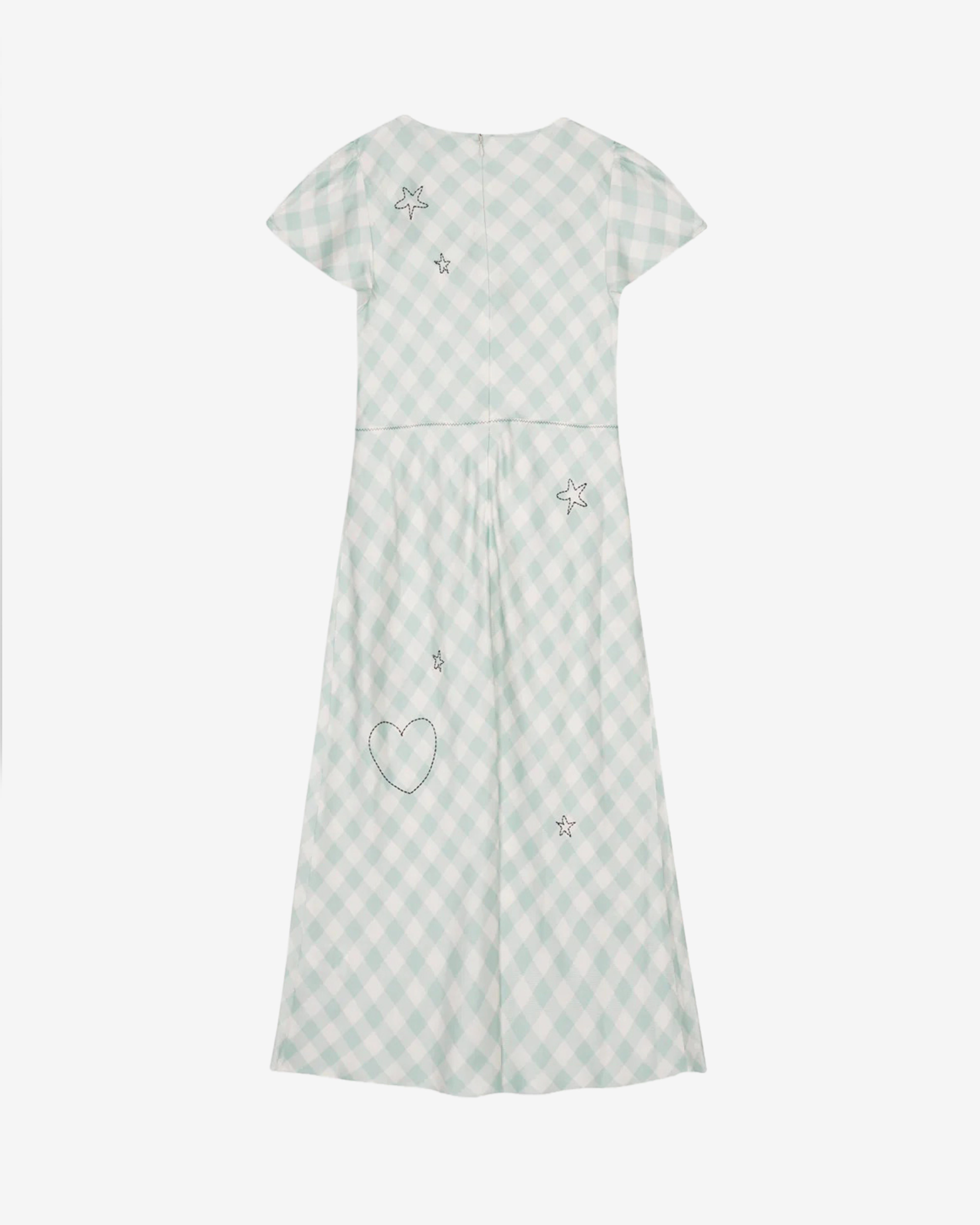 Brain Dead: Women's Coach Embroidered Gingham Dress | DSMNY E-SHOP