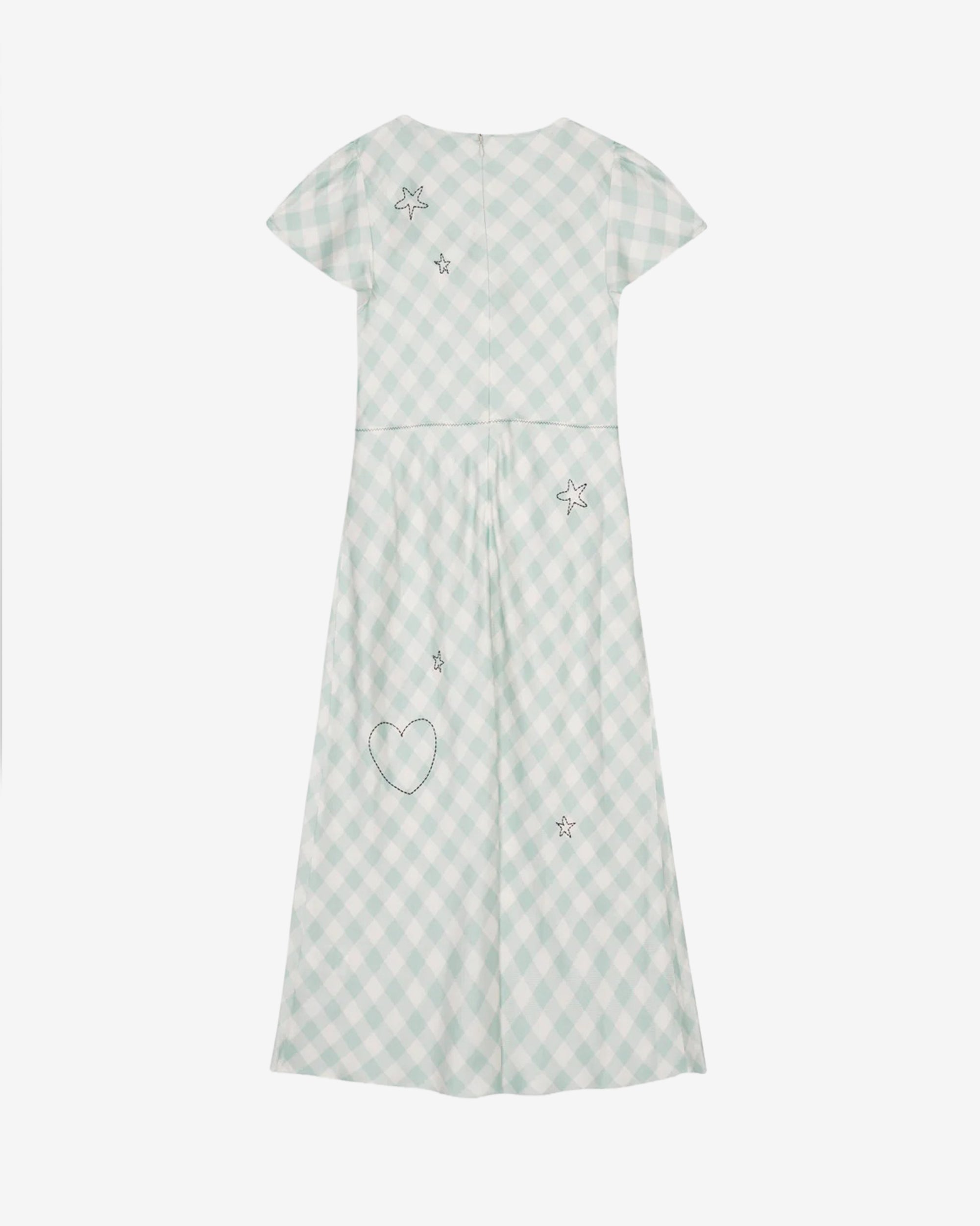 Brain Dead - Women's Coach Embroidered Gingham Dress view 2, Click to Zoom in