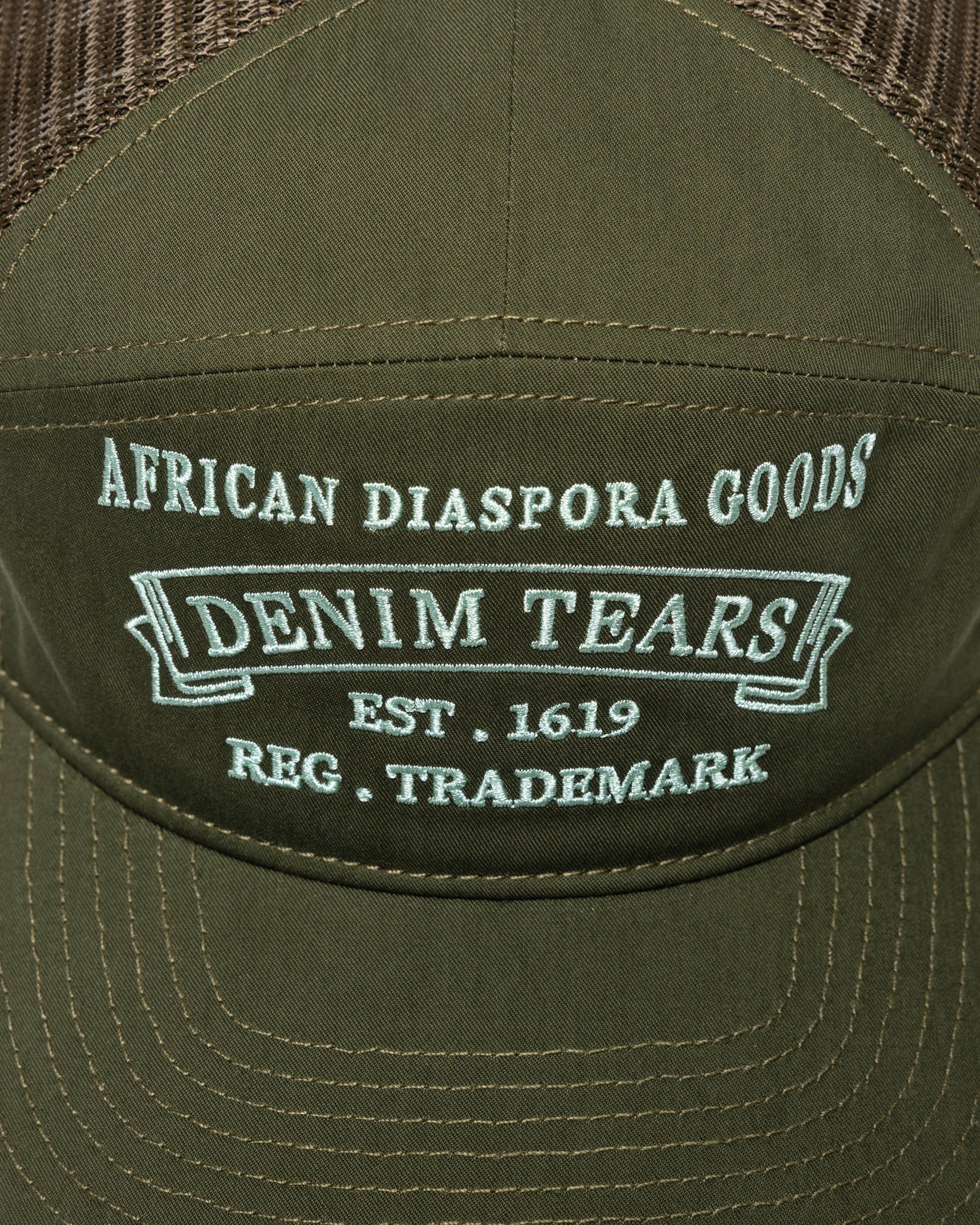 Denim Tears: Men's Libertas Patch Ranger Cap (Green) | DSMNY E-SHOP Denim Tears: Men's Libertas Patch Ranger Cap (Green) | DSMNY E-SHOP