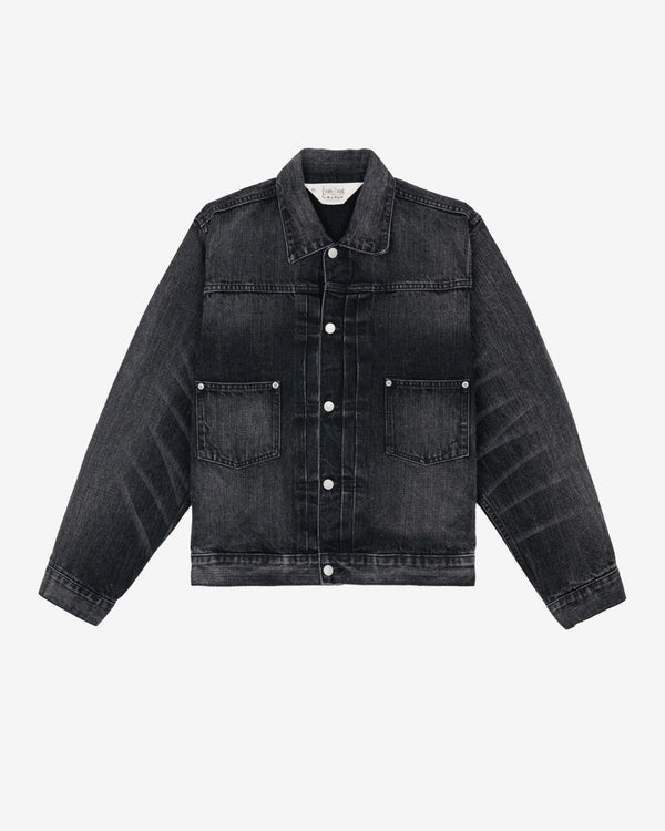 Brain Dead - Men's 13.2oz Selvedge Denim Trucker Jacket - (Washed Black)