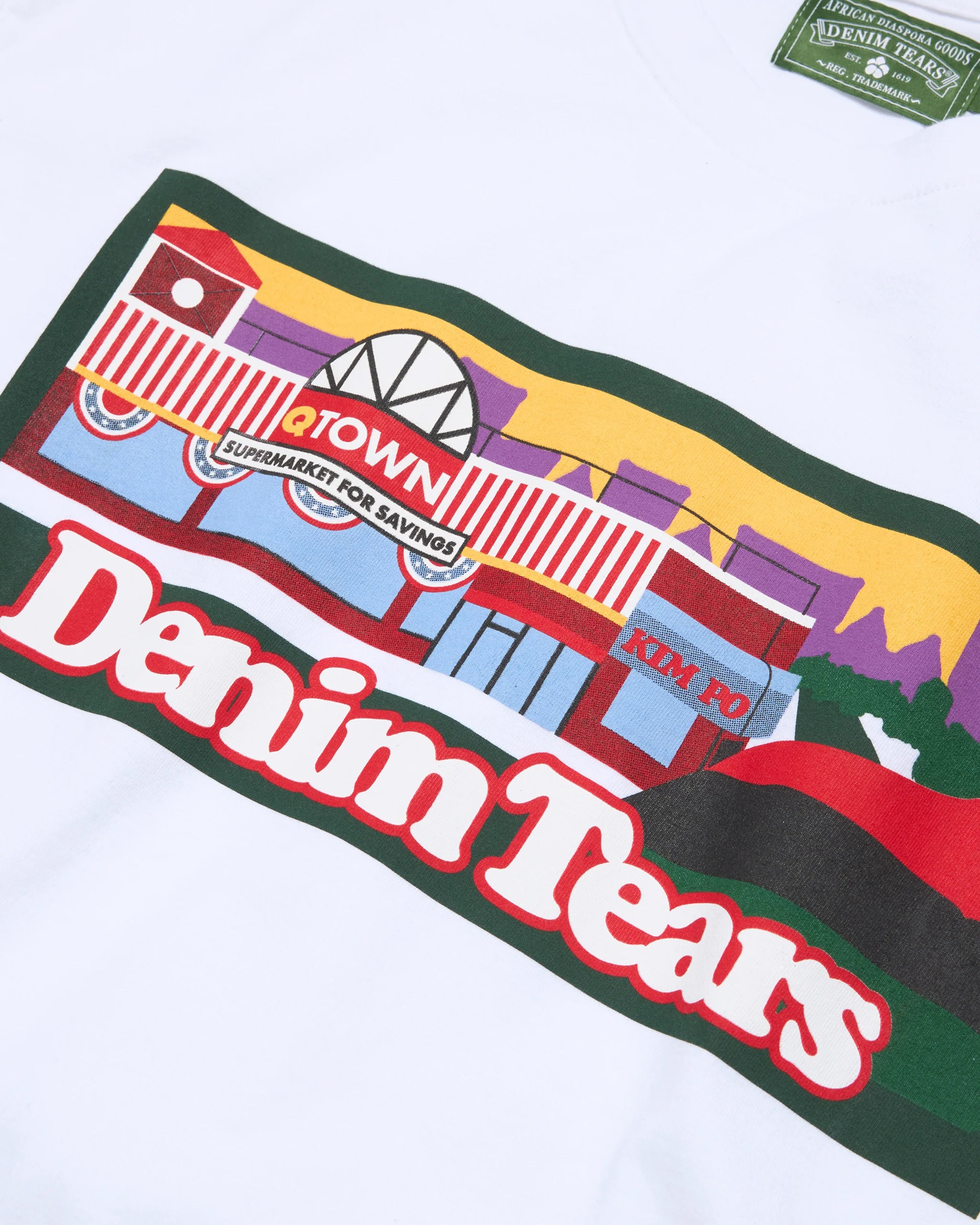Denim Tears: Men's LL Tears Short Sleeve Tee (White) | DSMNY E-SHOP