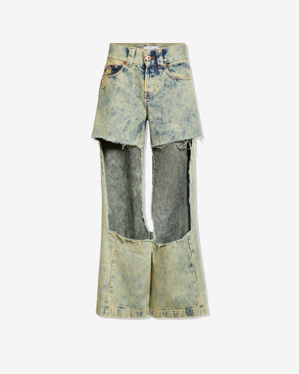 Vaquera - Women's Wide Leg Jeans - (Acid Soy)