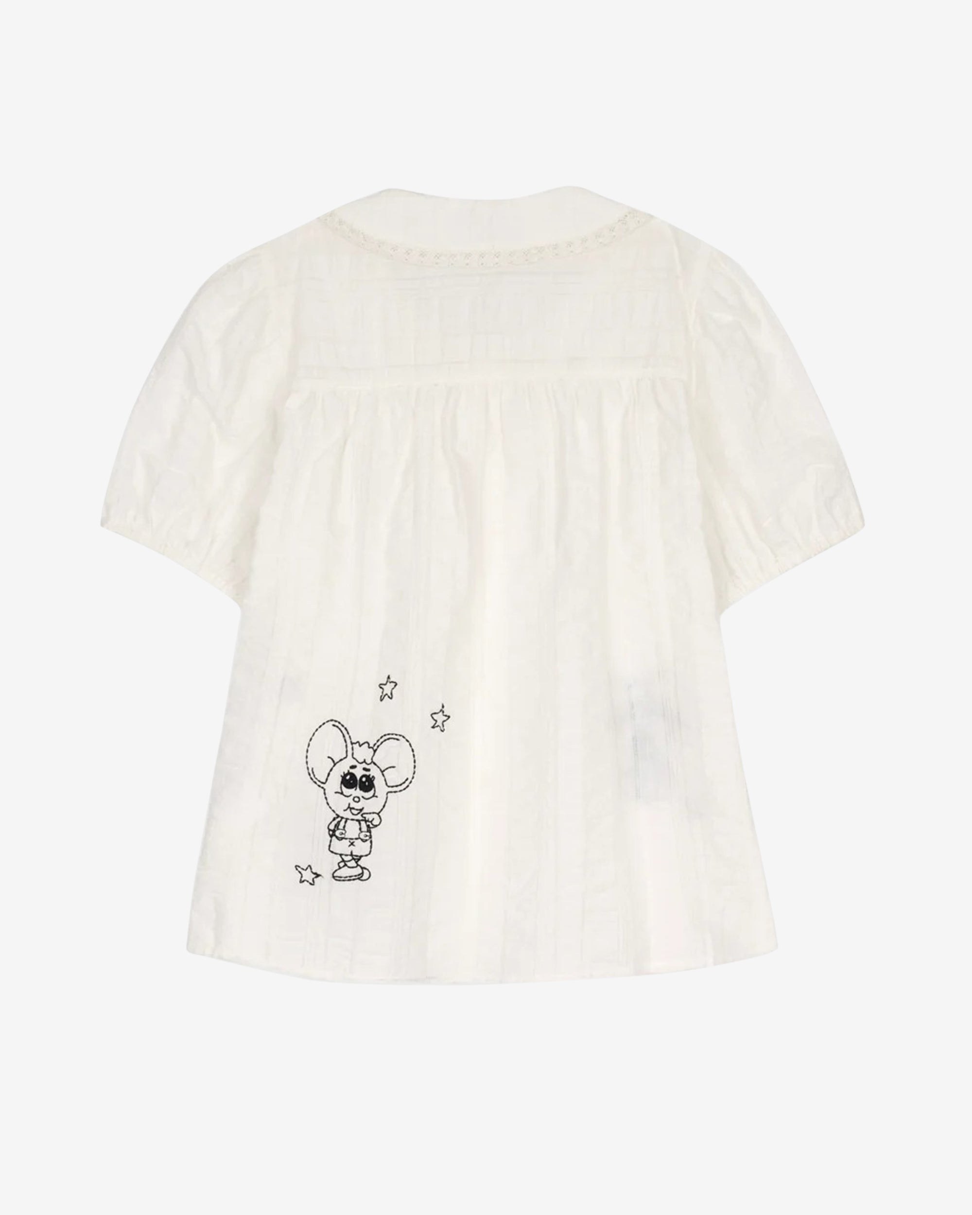 Brain Dead - Women's Coach Embroidered Button Down Blouse - (White) view 2, Click to Zoom in