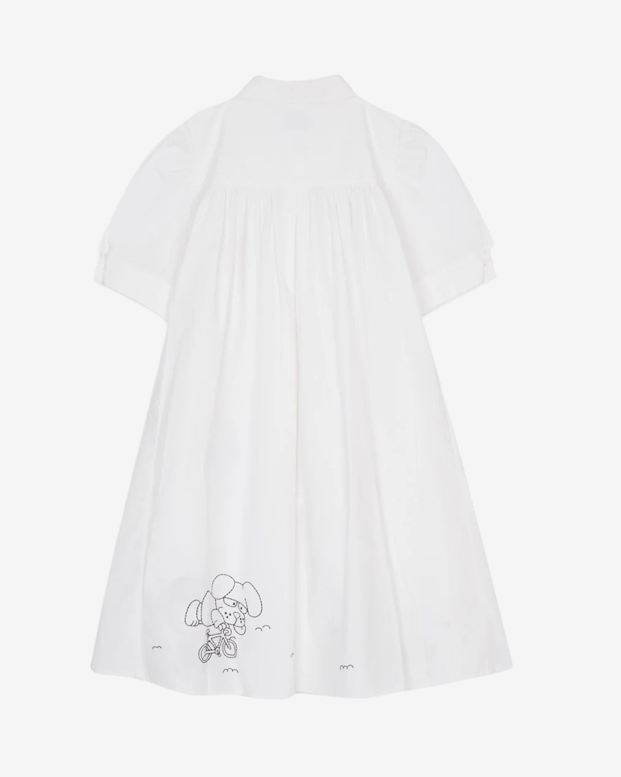 Brain Dead - Women's Coach Embroidered Shirt Dress - (White) view 2, Click to Zoom in