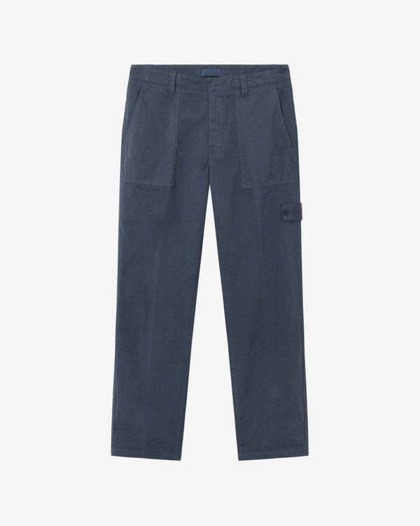 Stone Island - Men's Cotton Linen Canvas Trousers - (Slate Blue)
