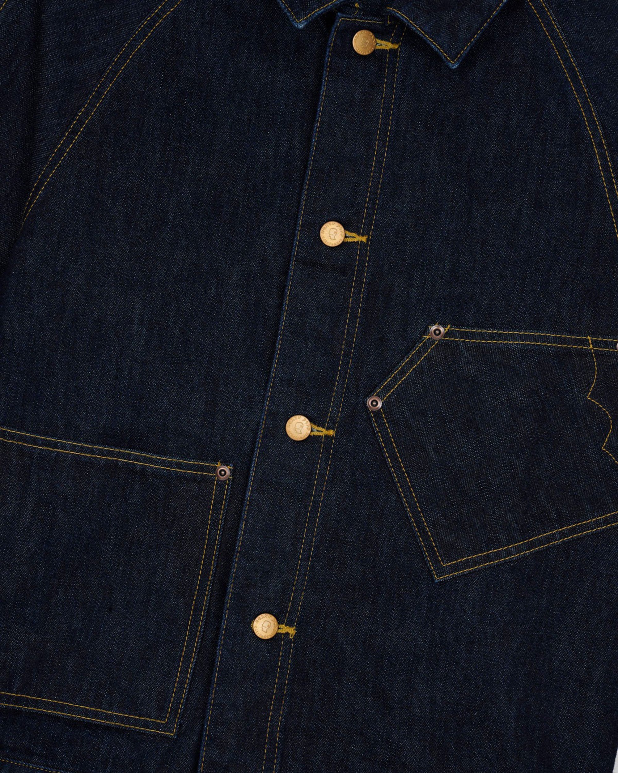 Brain Dead - Men's Denim Cropped Engineer Jacket - (Washed Indigo) view 3, Click to Zoom in