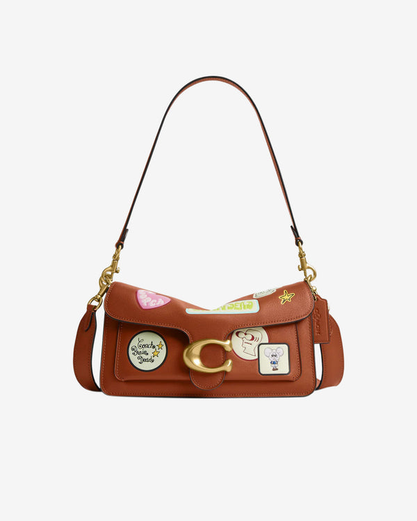 Brain Dead - Women's Coach Soft Tabby Shoulder Bag 26 - (Amber Brown)