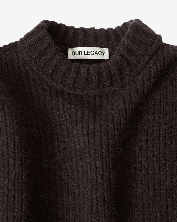 Our Legacy - Men's Mock Roundneck - (Brown Bear Mega Alpaca Wool)