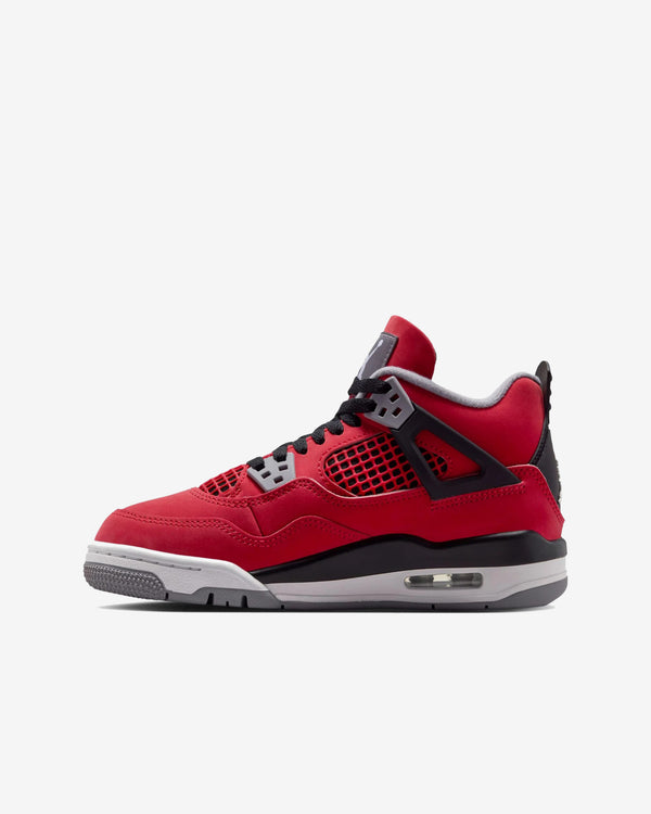 Nike - Kid's Air Jordan 4 Retro Toro Bravo GS Sneakers - (Fire Red/Black/Cement Grey)