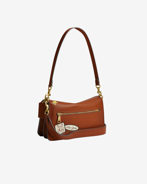 Brain Dead - Women's Coach Soft Tabby Shoulder Bag 26 - (Amber Brown)