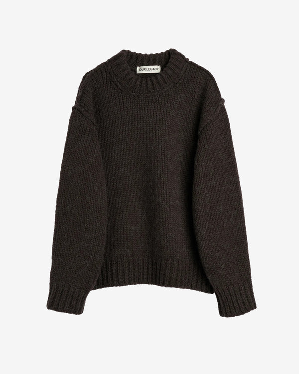 Our Legacy - Men's Mock Roundneck - (Brown Bear Mega Alpaca Wool)