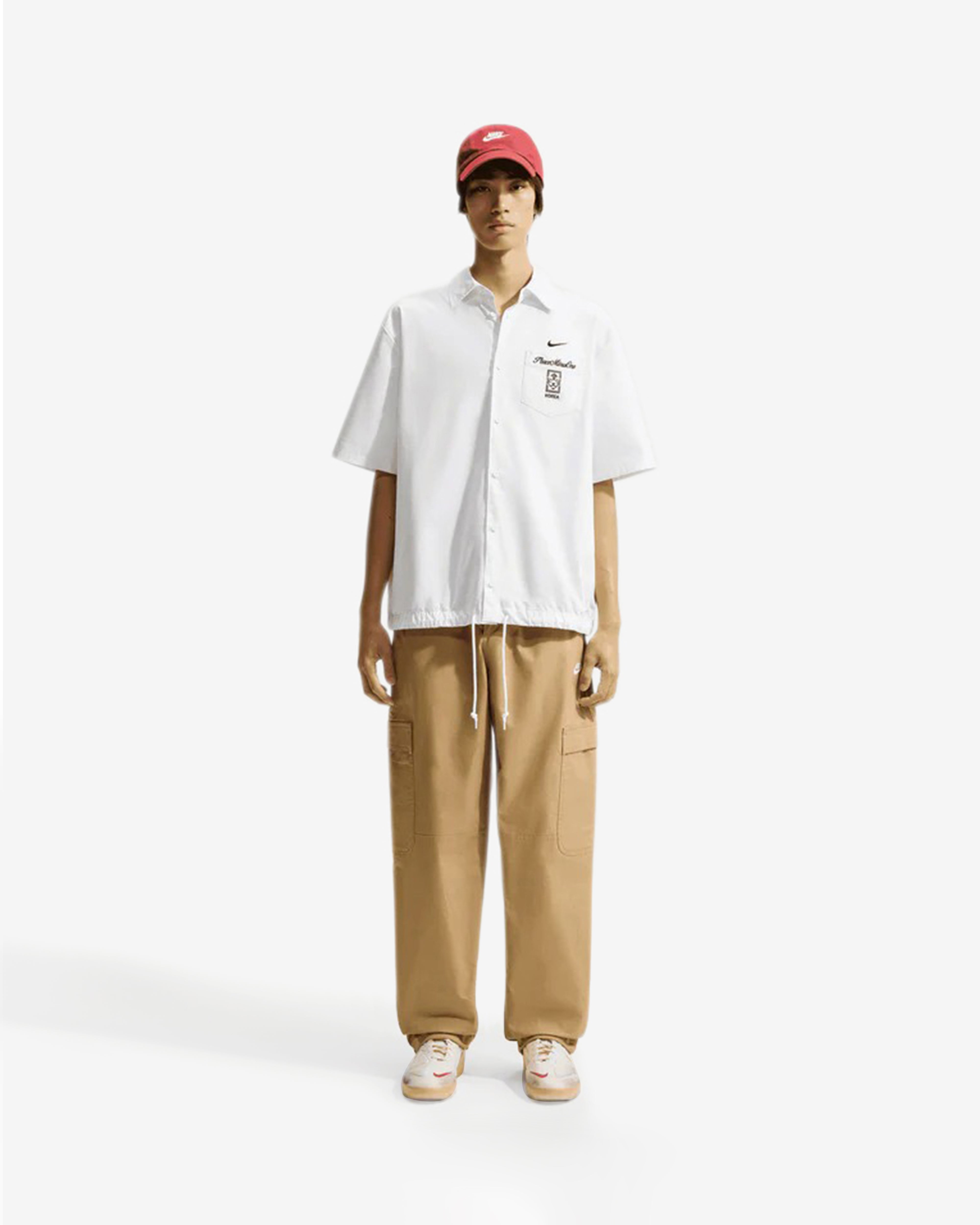 Nike: Men's PEACEMINUSONE X Korea Short Sleeve Top (White/Black
