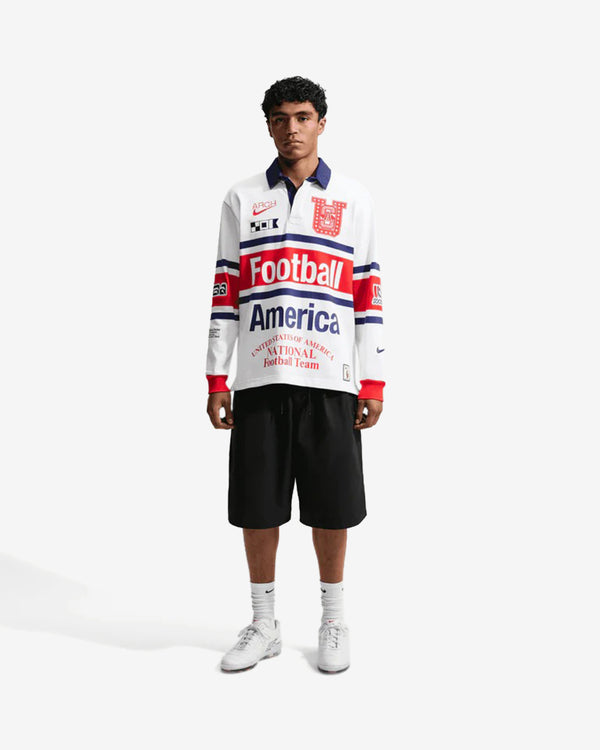 Nike - Men's VAA X USA Long Sleeve Rugby Top - (White/Challenge Red)