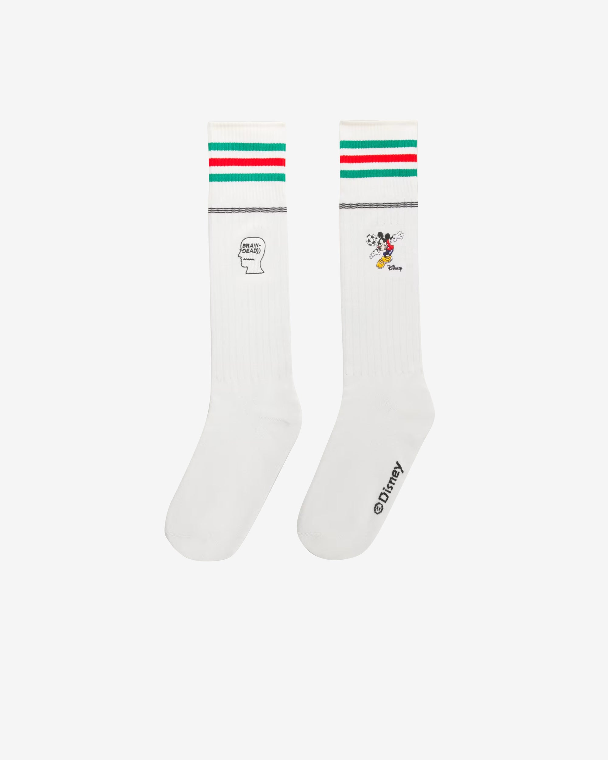 Brain Dead X Adidas X Disney - Men's Soccer Socks - (White) view 1, Click to Zoom in
