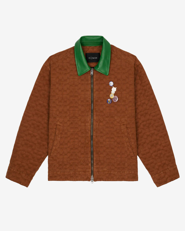 Brain Dead - Men's Coach Zip Front Blouson - (Brown)