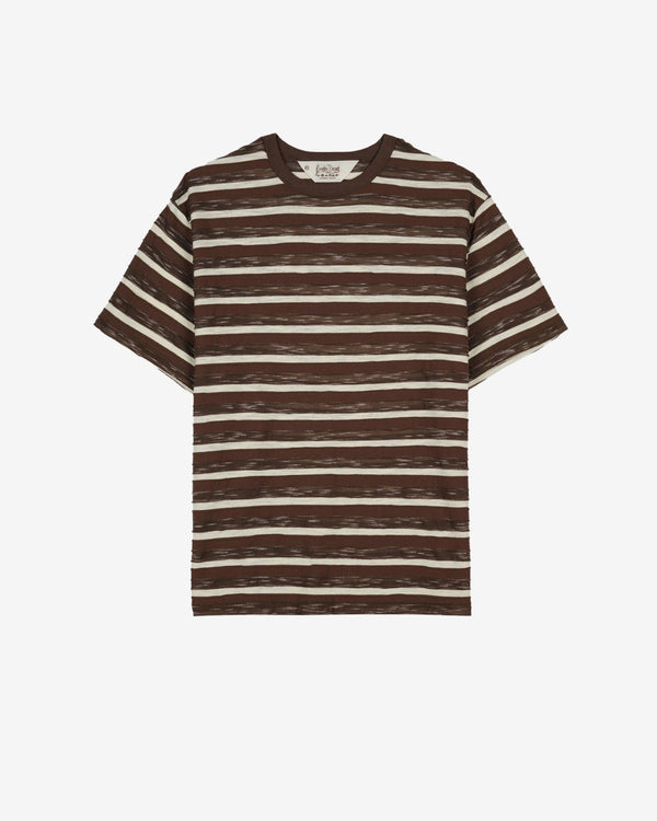 Brain Dead - Men's Casey Striped T-Shirt - (Coffee)