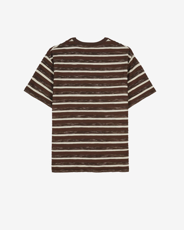 Brain Dead - Men's Casey Striped T-Shirt - (Coffee)