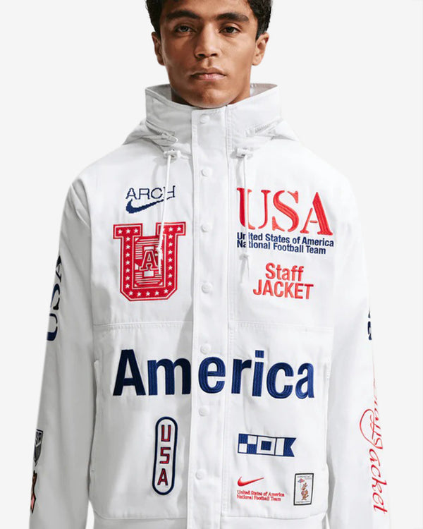 Nike - Men's VAA X USA Woven Staff Jacket - (White/Deep Royal Blue)