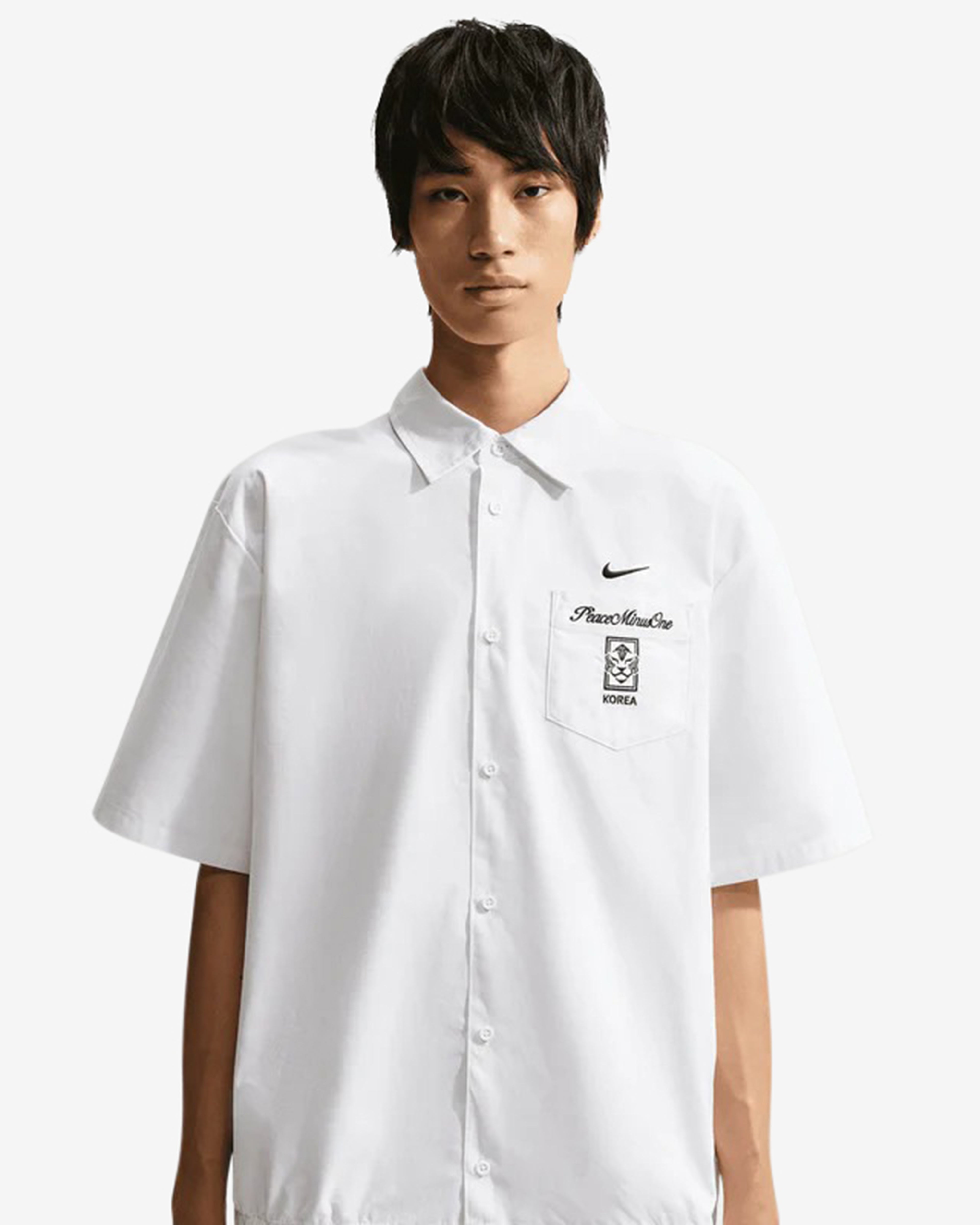 Nike: Men's PEACEMINUSONE X Korea Short Sleeve Top (White/Black
