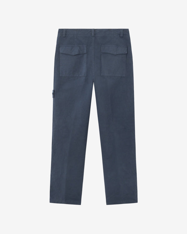 Stone Island - Men's Cotton Linen Canvas Trousers - (Slate Blue)