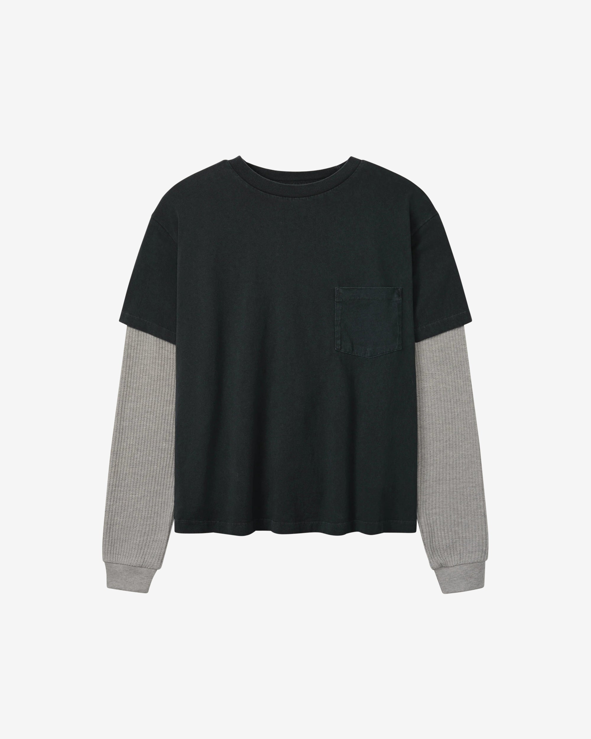 Cherry Los Angeles - Men's Santa Fe Layered Thermal T-Shirt - (Vintage Black) view 1, Click to Zoom in