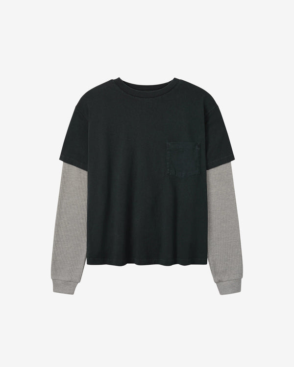 Cherry Los Angeles - Men's Santa Fe Layered Thermal T-Shirt - (Vintage Black)
