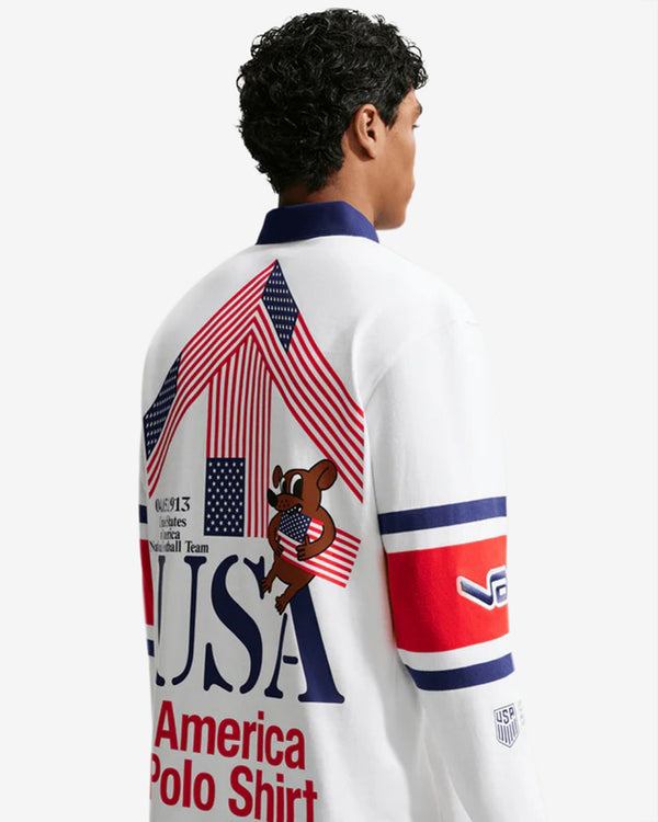 Nike - Men's VAA X USA Long Sleeve Rugby Top - (White/Challenge Red)