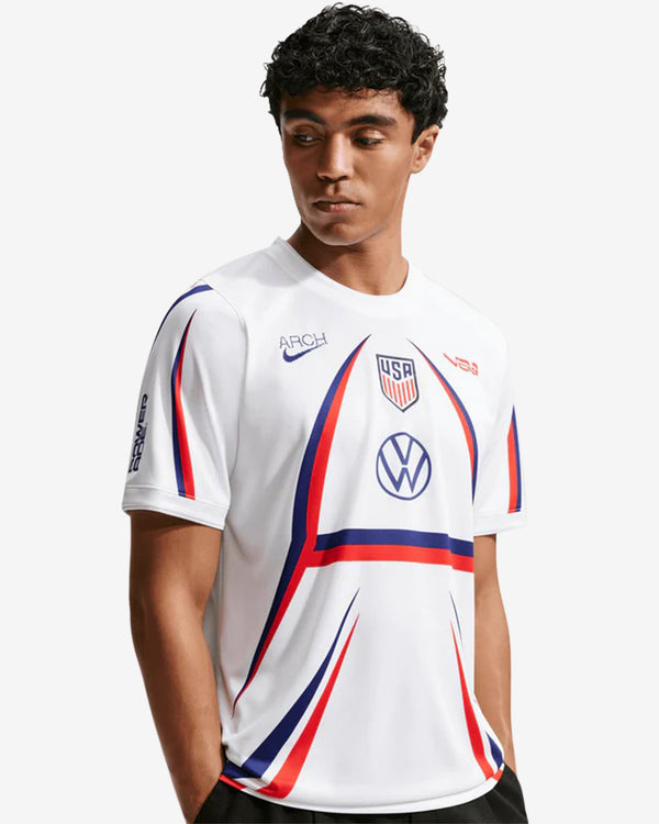 Nike - Men's VAA X USA Academy Pro Short-Sleeve Soccer Top - (White/Deep Royal Blue)