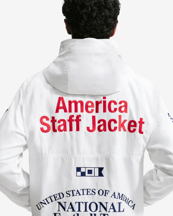 Nike - Men's VAA X USA Woven Staff Jacket - (White/Deep Royal Blue)