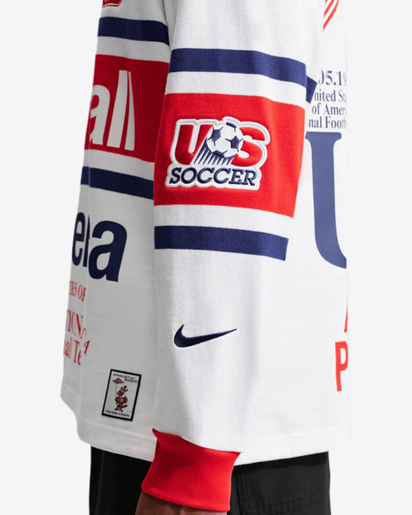 Nike - Men's VAA X USA Long Sleeve Rugby Top - (White/Challenge Red)