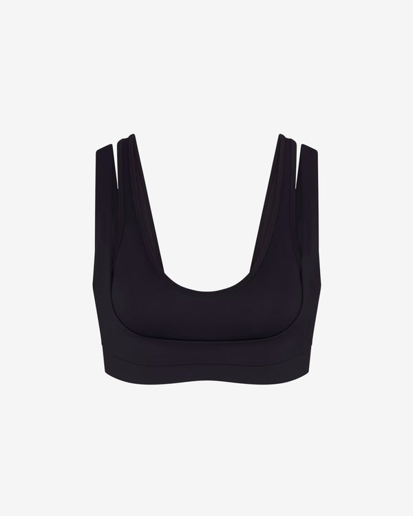 NikeSkims - Women's Matte Double-Strap Scoop Bra - (Obisidian)