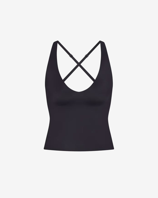 NikeSKIMS - Women's Shine V-Neck Tank Top - (Obsidian)