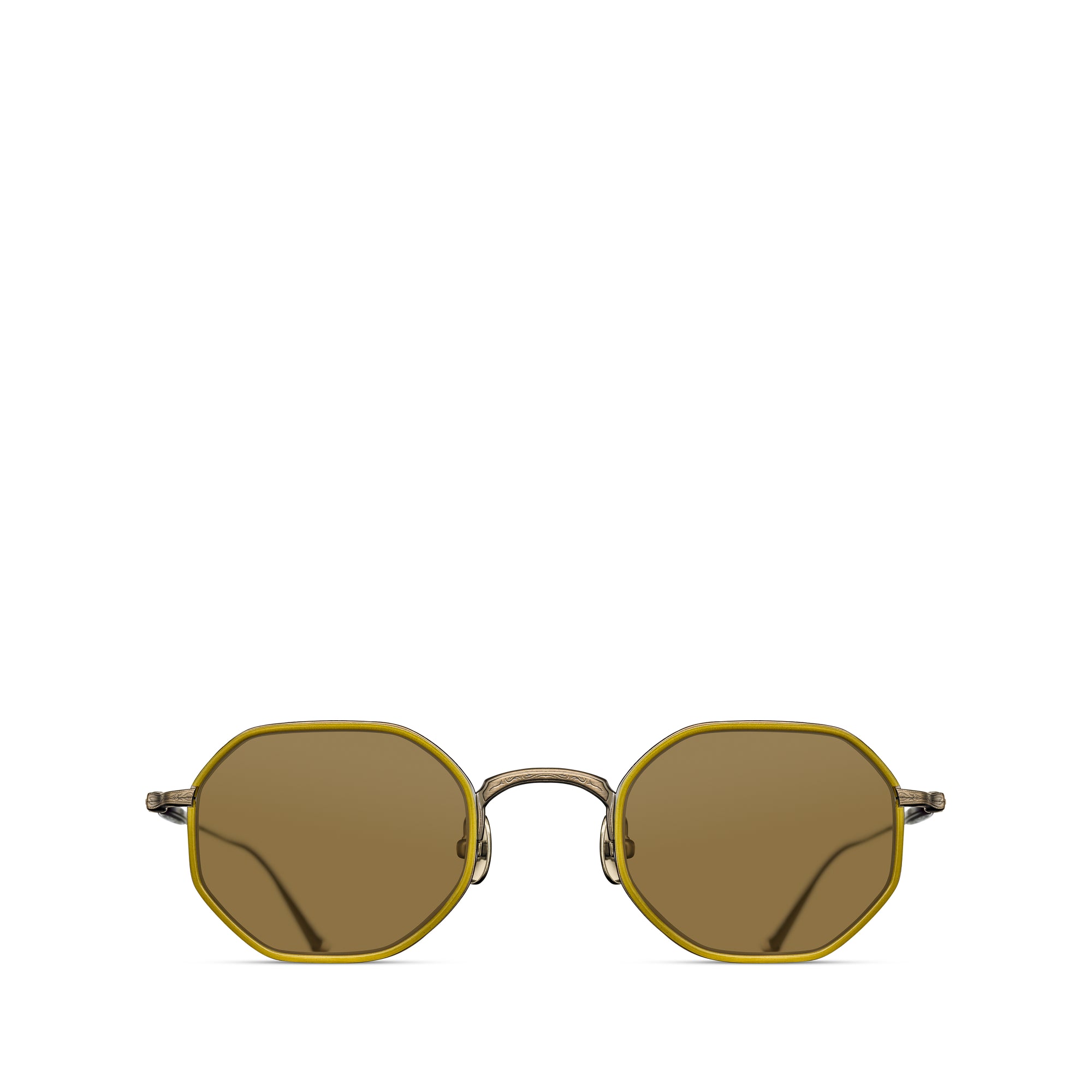 Matsuda - M3086 Yellow Brown Sunglasses - (Gold) view 1