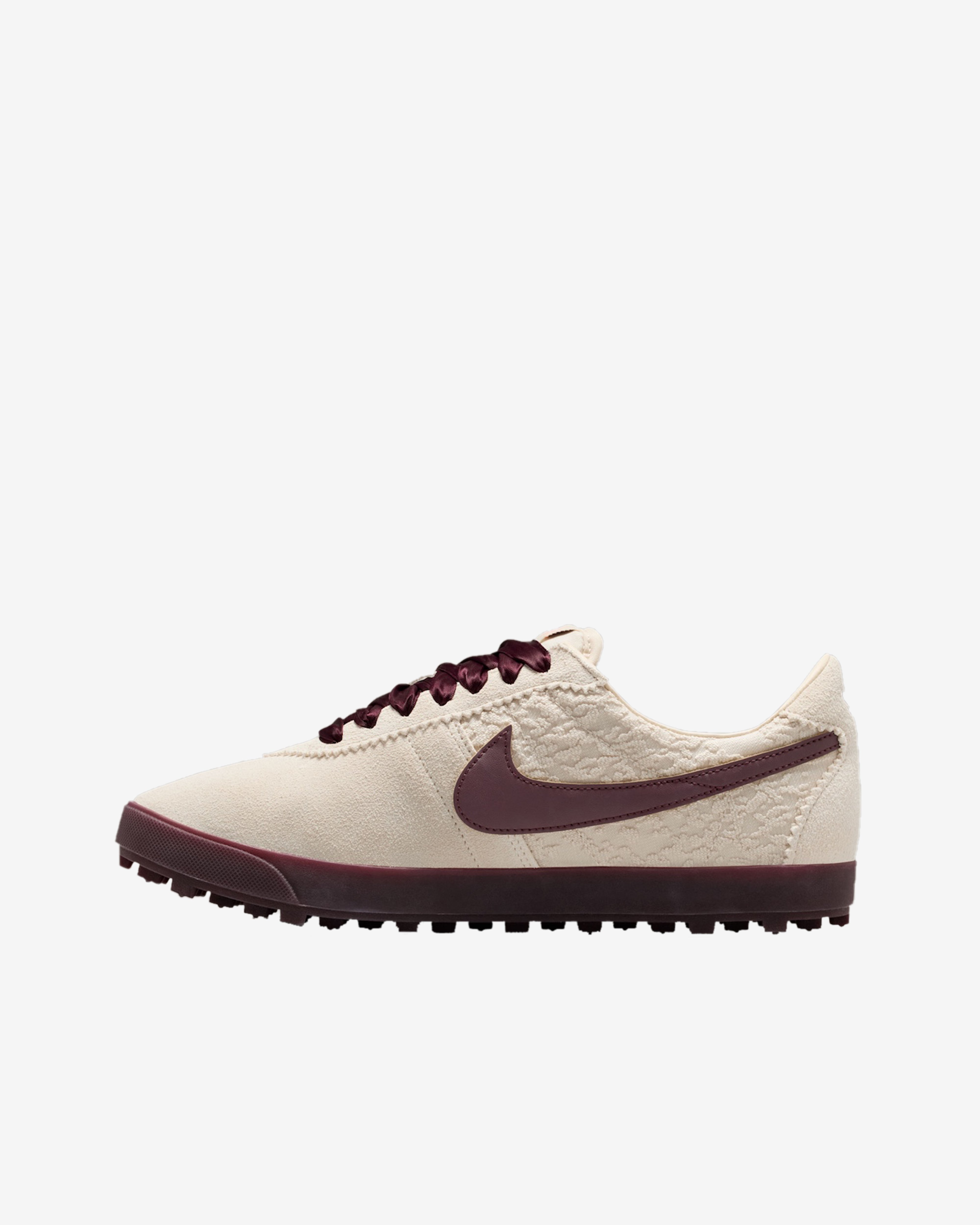 WMNS Nike Astrograbber Lthr DSMG限定 Nike: Women's Astrograbber SE Sneakers (Light Cream/Burgundy Crush