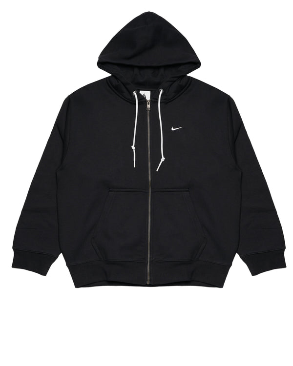 Nike - Men's Solo Swoosh Full Zip Hoodie - (Black/White)